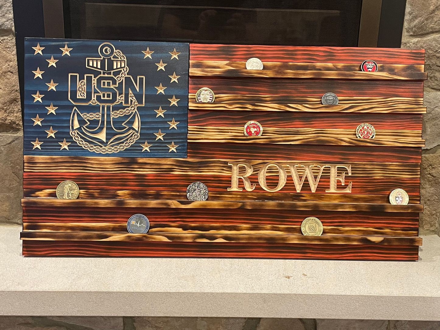 American Pride Challenge Coin Display