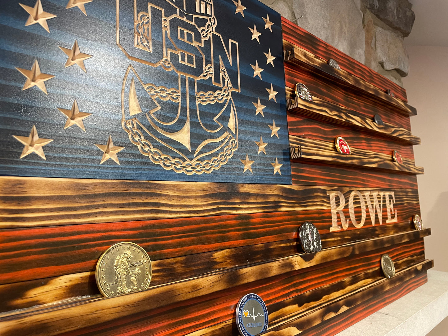 American Pride Challenge Coin Display