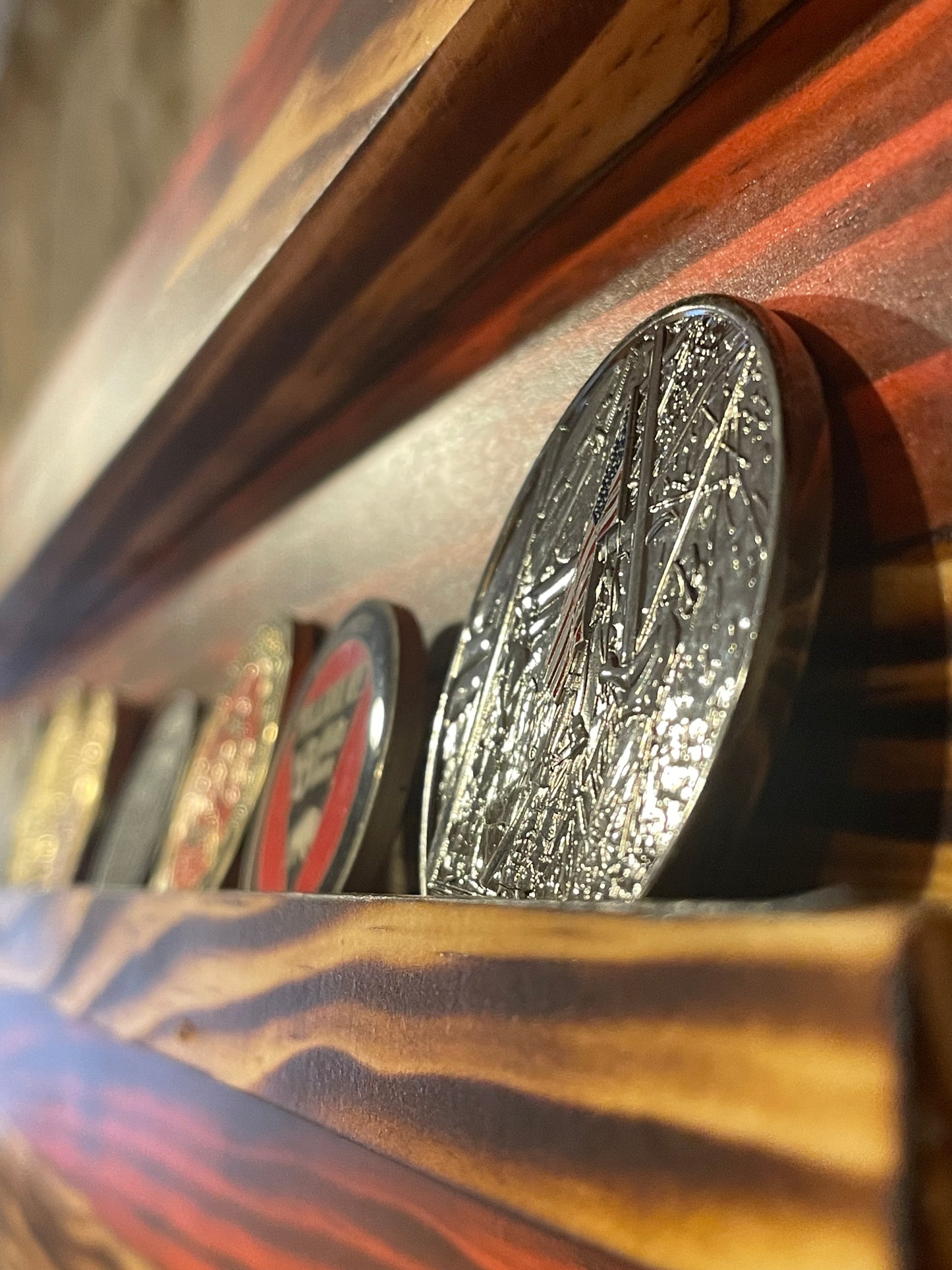 American Pride Challenge Coin Display