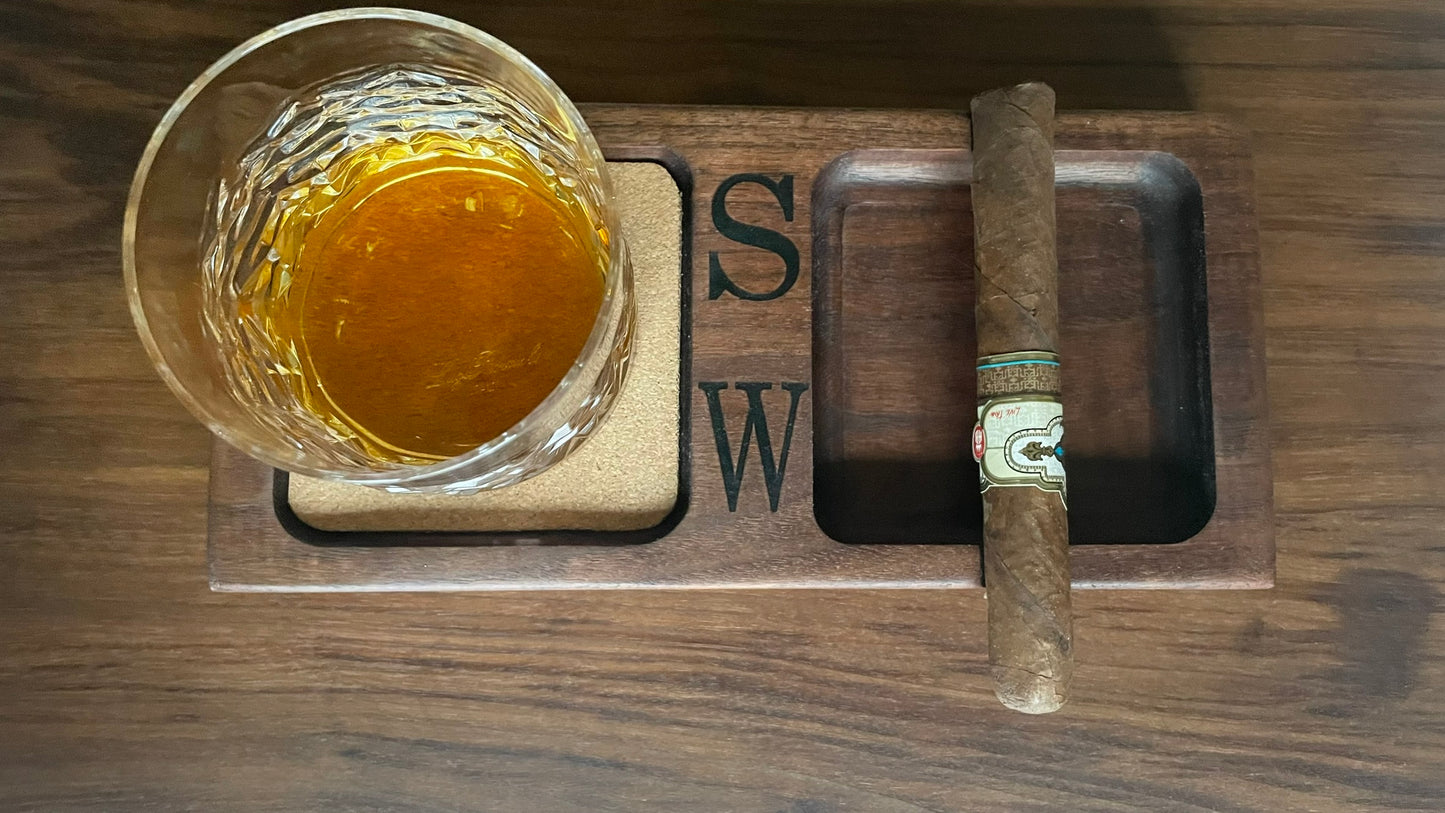 Whiskey and Cigar Tray